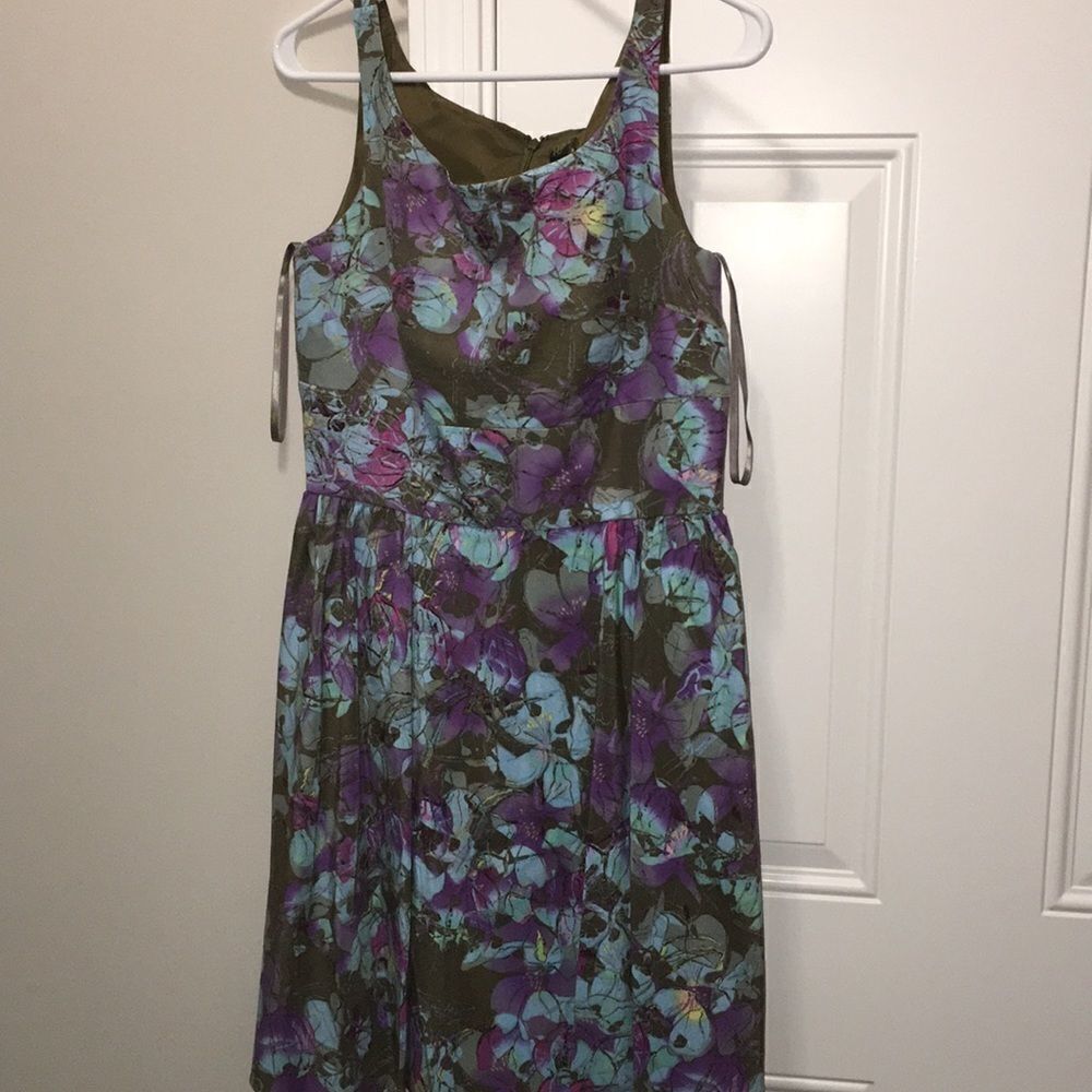 Taylor Nordstrom Purple Green summer floral dress